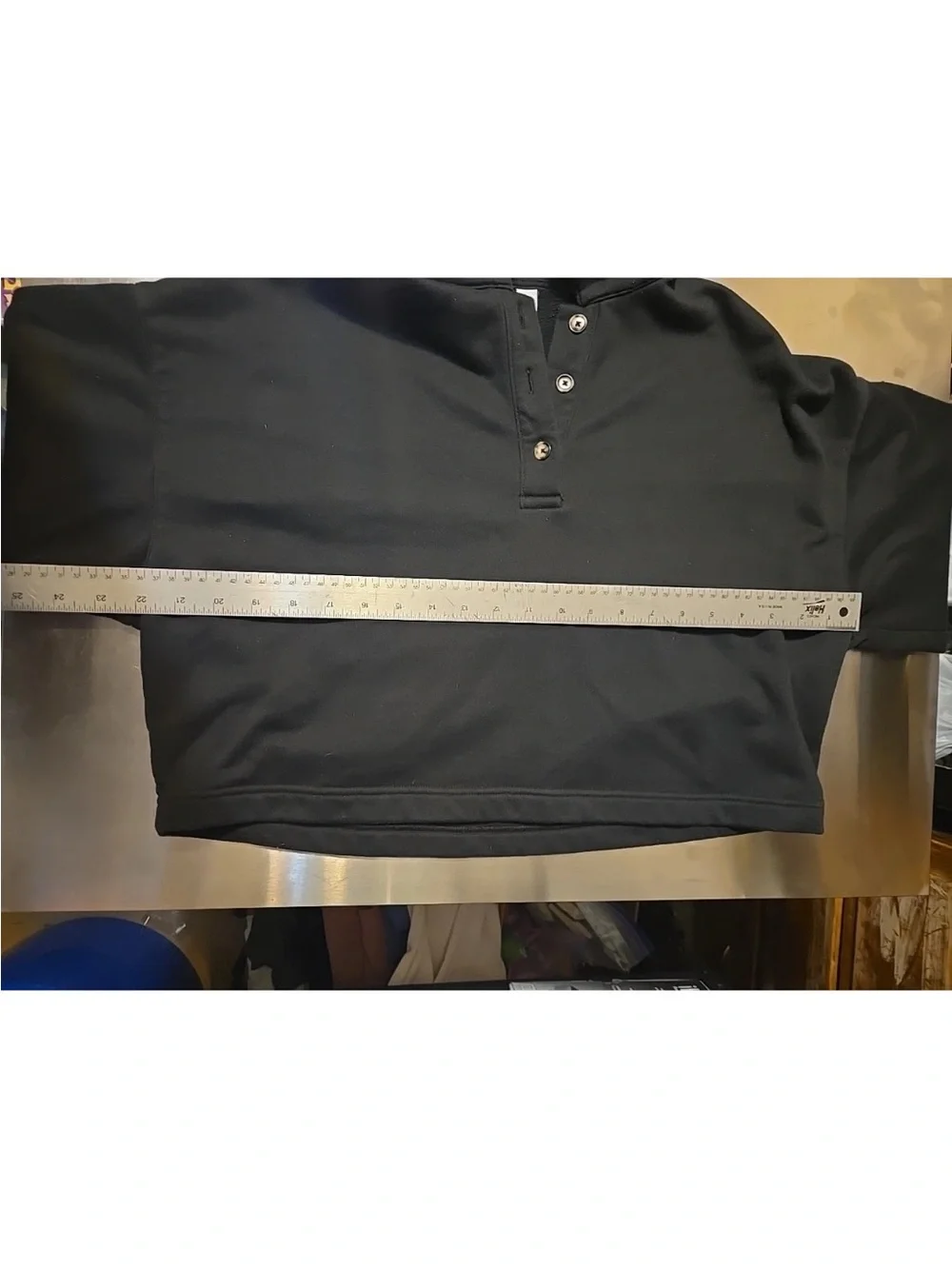 ALO Yoga Take It Easy Long Sleeve Henley Pullover - Black M